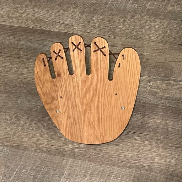 Handmade Oak Baseball and Baseball bat holder room decor like new - Picture 2 of 2